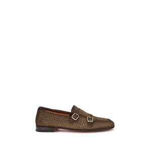 Santoni Men Woven Leather Loafers